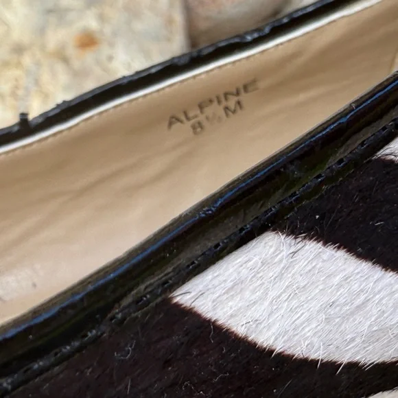 Ellen Tracy Zebra Print Flats with Black Accents - Picture 8 of 8